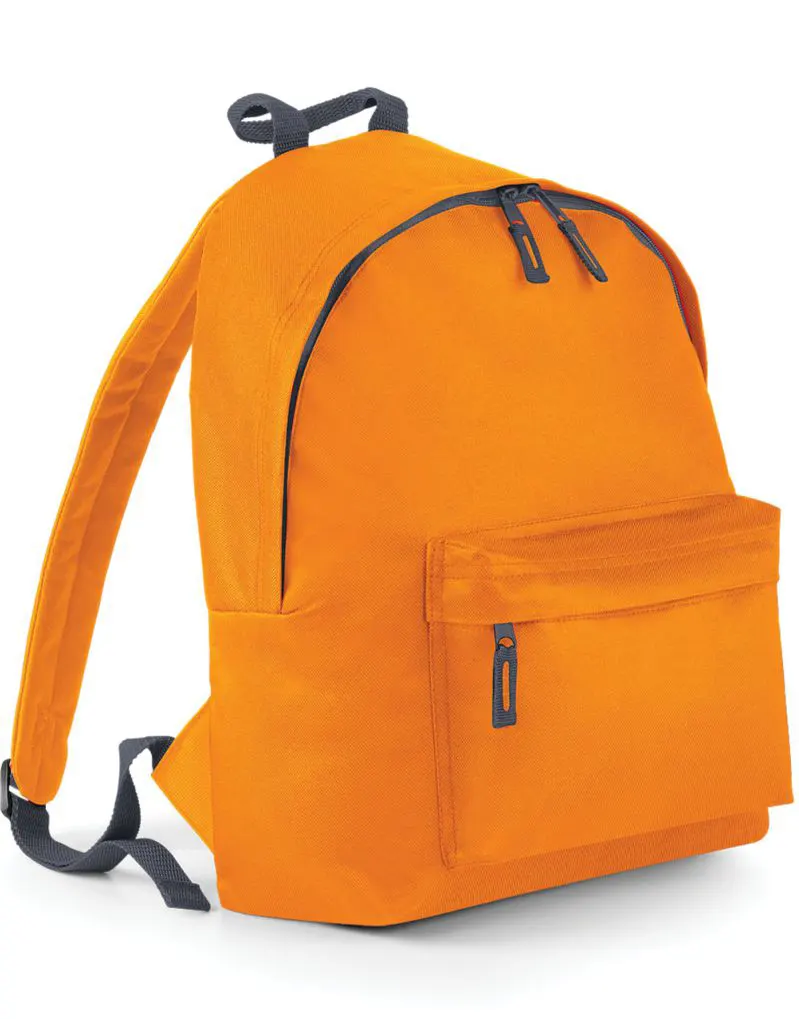 Bagbase Junior Fashion Backpack in Orange and Graphite Grey