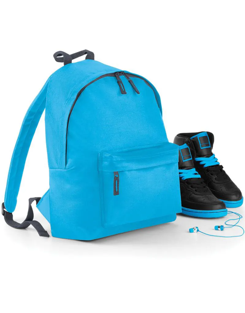 Bagbase Junior Fashion Backpack in Surf Blue and Graphite Grey