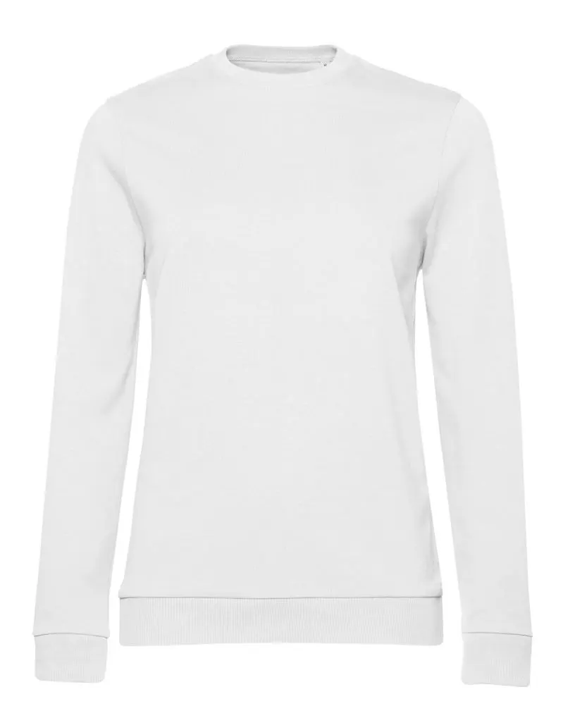 B&C Womens Set In Sweatshirt in White