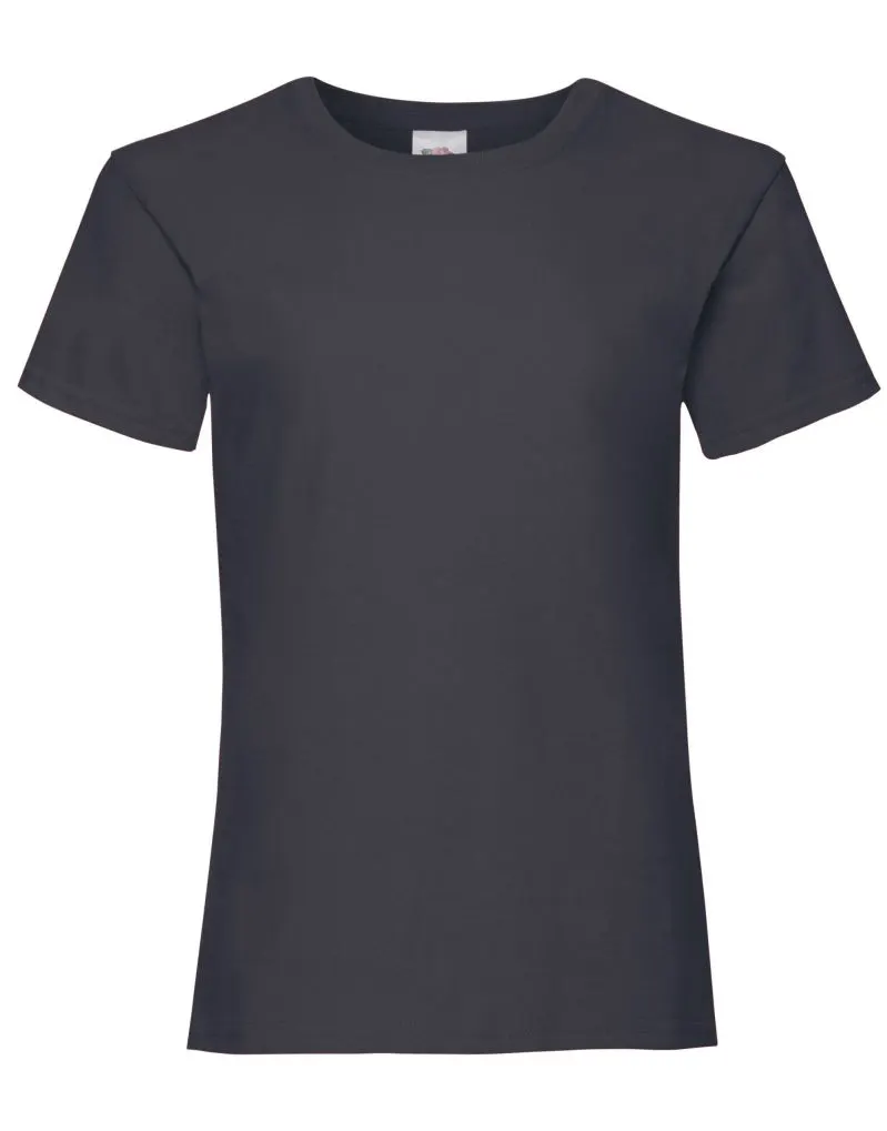 Fruit Of The Loom Kids Girls Valueweight T-Shirt in Deep Navy