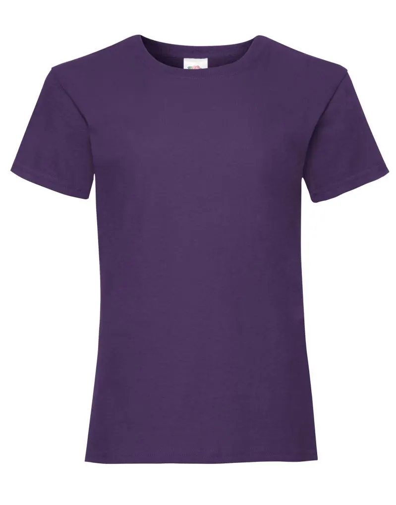 Fruit Of The Loom Kids Girls Valueweight T-Shirt in Purple