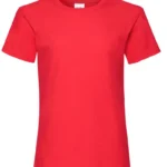Fruit Of The Loom Kids Girls Valueweight T-Shirt in Red