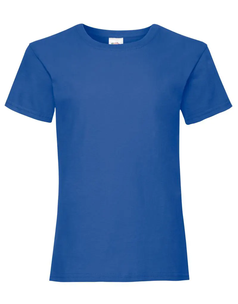 Fruit Of The Loom Kids Girls Valueweight T-Shirt in Royal