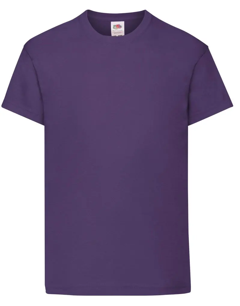 Fruit Of The Loom Kids Original T-Shirt in Purple