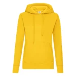 Fruit Of The Loom Ladies Classic Hooded Sweat in Sunflower