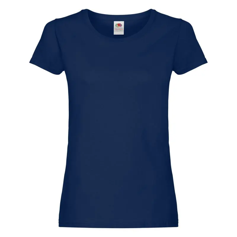 Fruit Of The Loom Ladies Original T-Shirt in Navy Blue