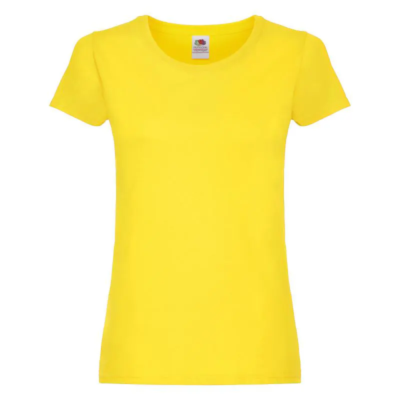 Fruit Of The Loom Ladies Original T-Shirt in Yellow