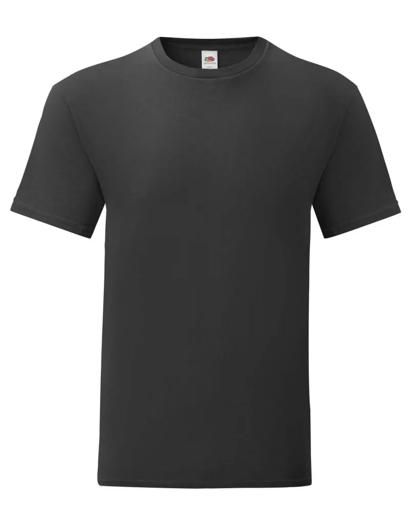 Fruit Of The Loom Mens Iconic 150 T-Shirt in Black