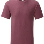 Fruit Of The Loom Mens Iconic 150 T-Shirt in Heather Burgundy