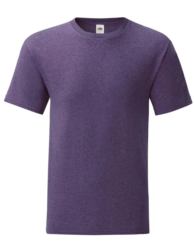 Fruit Of The Loom Mens Iconic 150 T-Shirt in Heather Purple