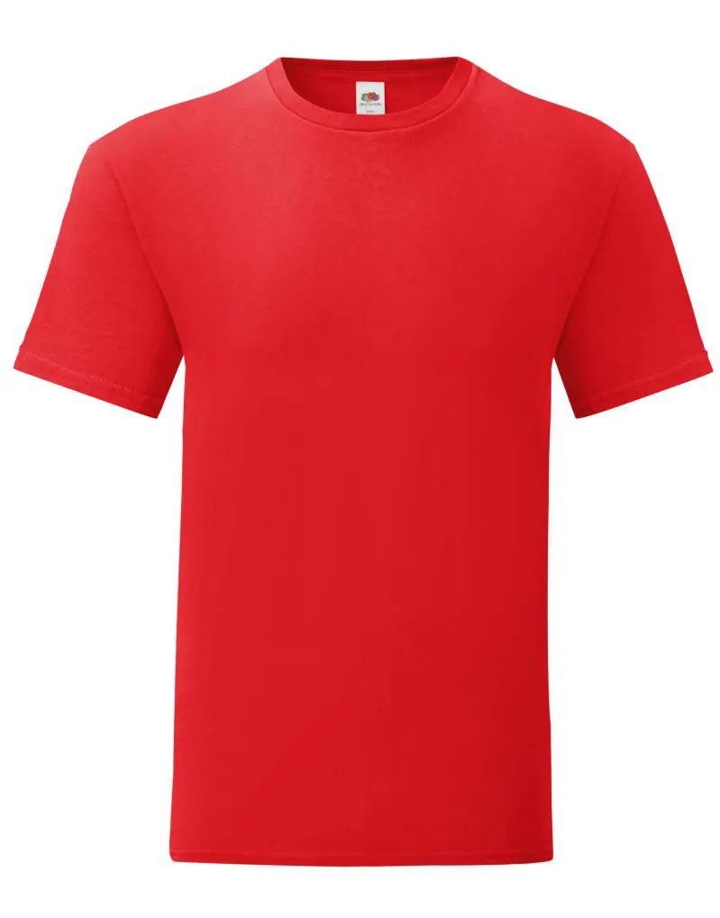 Fruit Of The Loom Mens Iconic 150 T-Shirt in Red
