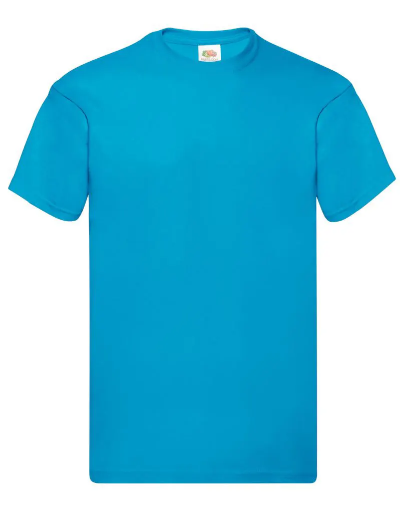Fruit Of The Loom Mens Original T-Shirt in Azure Blue