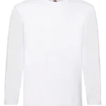 Fruit Of The Loom Mens Super Premium Long Sleeve T-Shirt in White