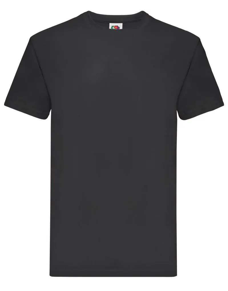 Fruit Of The Loom Mens Super Premium T-Shirt in Black