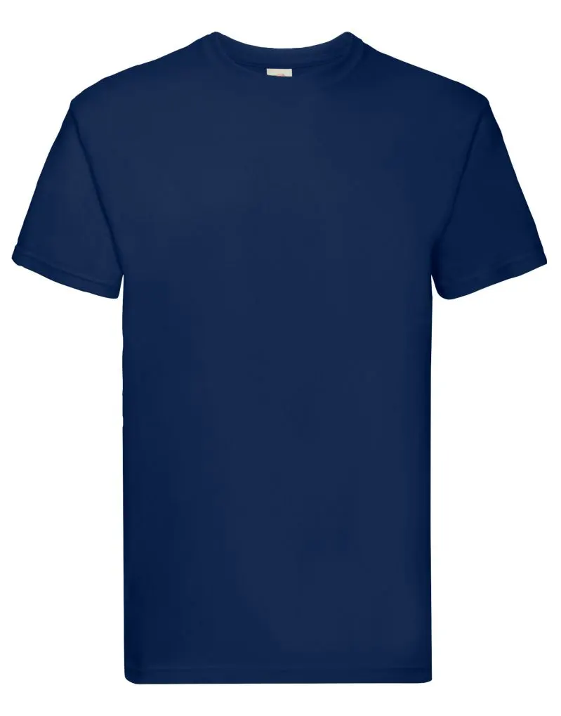 Fruit Of The Loom Mens Super Premium T-Shirt in Navy Blue