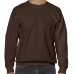 Gildan Heavy Blend Adult Crewneck Sweatshirt in Dark Chocolate