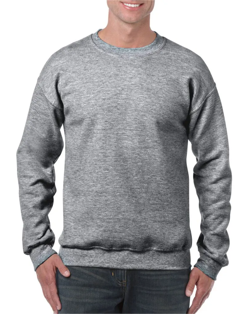 Gildan Heavy Blend Adult Crewneck Sweatshirt in Graphite Heather