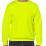 Gildan Heavy Blend Adult Crewneck Sweatshirt in Safety Green