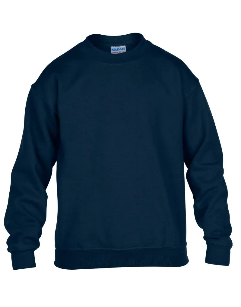 Gildan Kids Heavy Blend Youth Crewneck Sweatshirt in Navy Blue