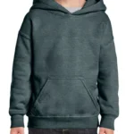 Gildan Kids Heavy Blend Youth Hooded Sweatshirt in Dark Heather