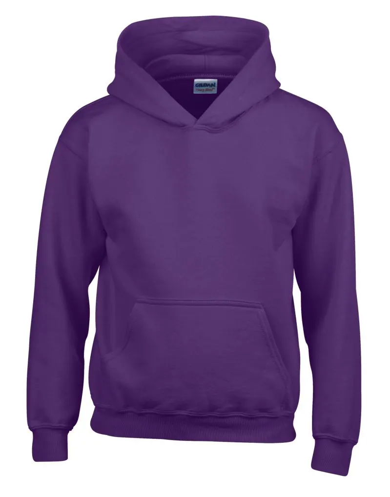 Gildan Kids Heavy Blend Youth Hooded Sweatshirt in Purple