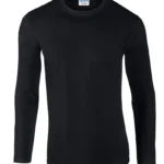 Gildan Softstyle Adult Long Sleeve T-Shirt in Black