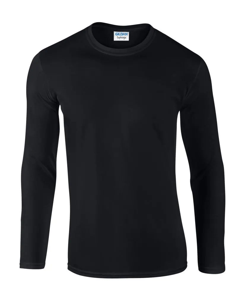 Gildan Softstyle Adult Long Sleeve T-Shirt in Black