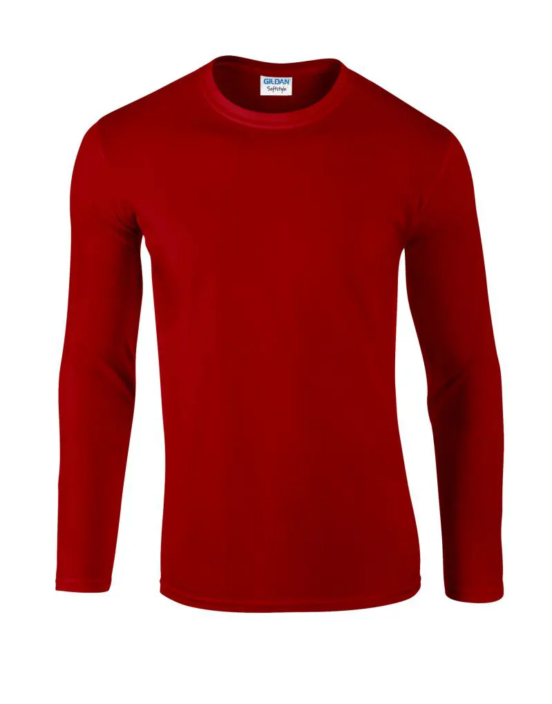 Gildan Softstyle Adult Long Sleeve T-Shirt in Red