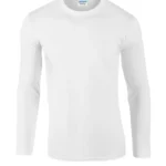 Gildan Softstyle Adult Long Sleeve T-Shirt in White