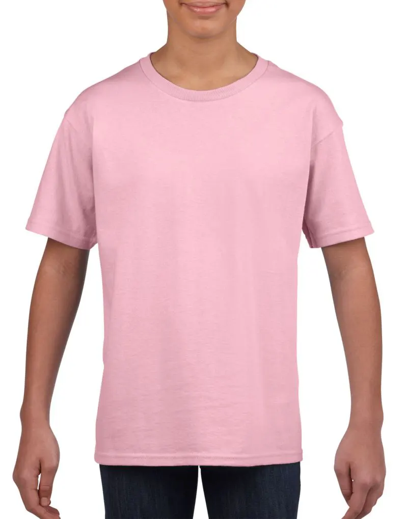 Gildan Kids Softstyle Youth T-Shirt in Light Pink