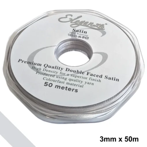 Satin Polyester Ribbons 3mm Wide