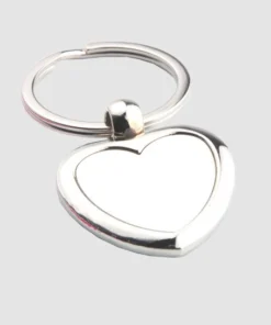 Buy Metal Heart Shaped Keyring with Chrome Finish. Individually Boxed. Doming Area 27mm x 27mm. Online in UK