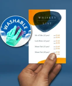 Waterproof Menus A7