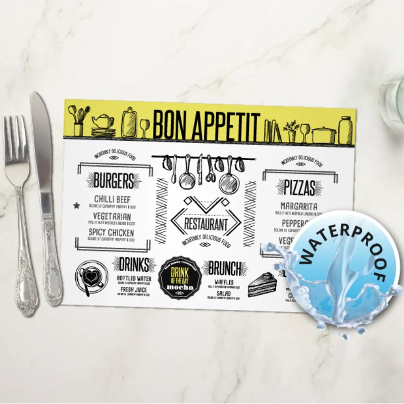 Waterproof Placemats Printing