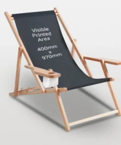 Wooden Deck Chair with Armrests